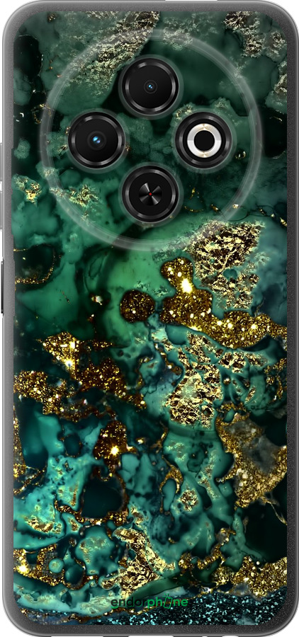 Силіконовий чехол Мармур золото багатство для Tecno Spark 30C - 5419u-3821 изображение 