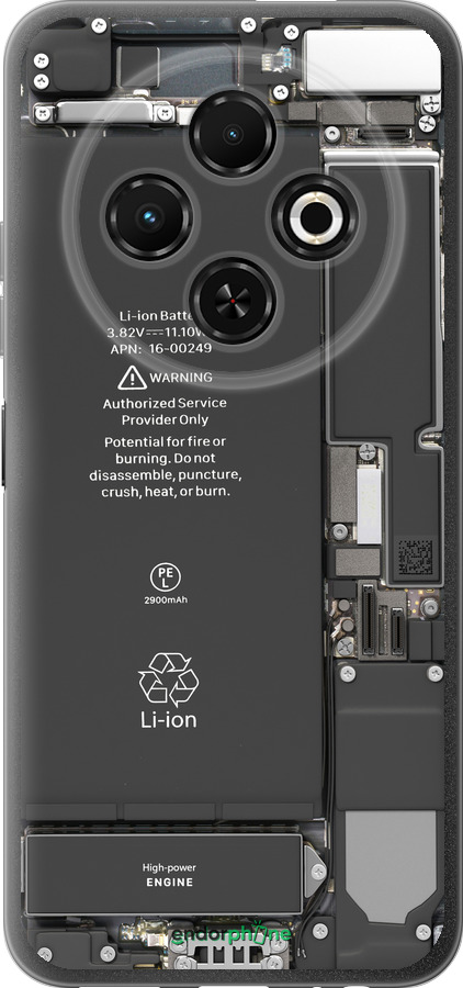Силиконовый чехол Детали смартфона для Tecno Spark 30C - 5487u-3821 изображение 