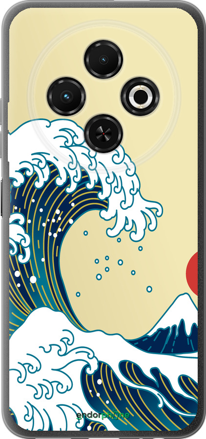 Силиконовый чехол Японские волны для Tecno Spark 30C - 5533u-3821 изображение 