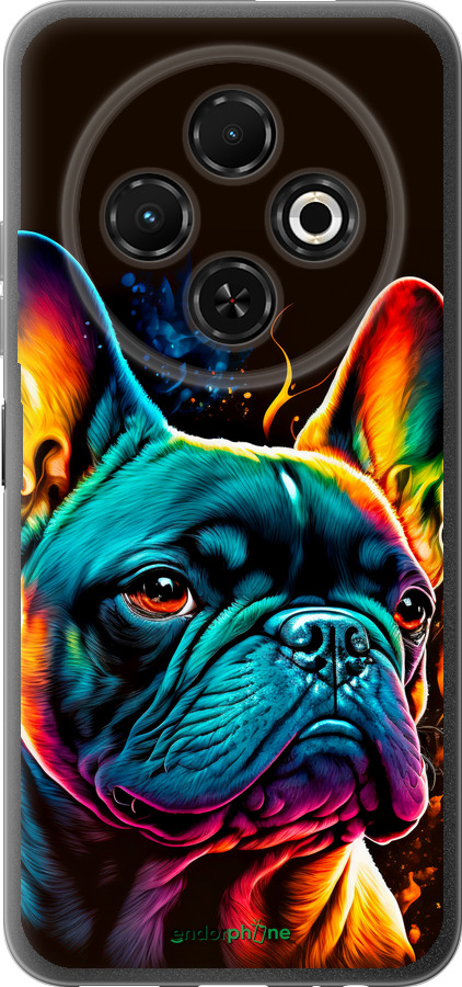 Силіконовий чехол Яскравий бульдог для Tecno Spark 30C - 5547u-3821 изображение 