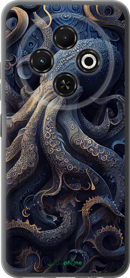 Силиконовый чехол Осьминог для Tecno Spark 30C - 5551u-3821 изображение 