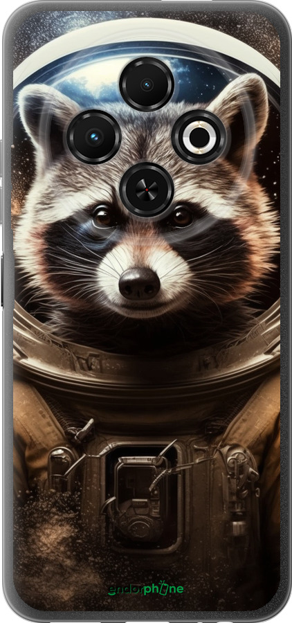 Силиконовый чехол Raccoon austronaut для Tecno Spark 30C - 5581u-3821 изображение 