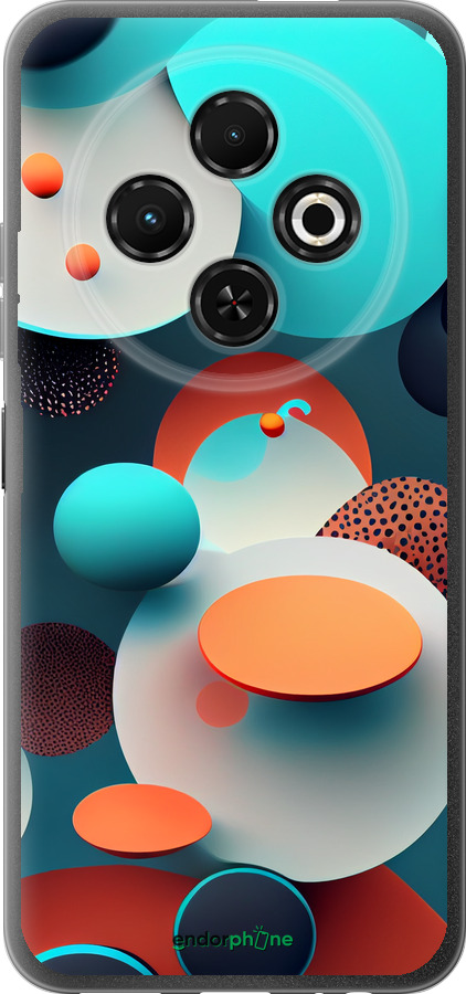 Силиконовый чехол Горошек абстракция для Tecno Spark 30C - 5608u-3821 изображение 