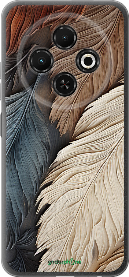 Силиконовый чехол Листья в стиле бохо для Tecno Spark 30C - 5643u-3821 изображение 