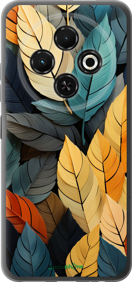 Силиконовый чехол Кольорове листя для Tecno Spark 30C - 5644u-3821 изображение 