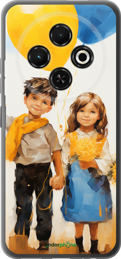Силиконовый чехол Дети с шариками для Tecno Spark 30C - 5659u-3821 изображение 