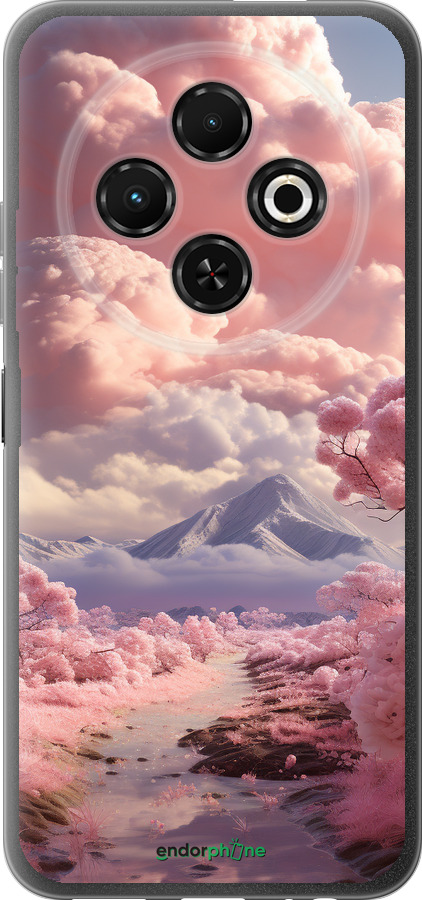Силиконовый чехол Розовые облака для Tecno Spark 30C - 5660u-3821 изображение 