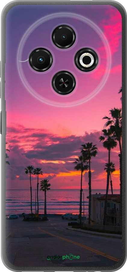 Силиконовый чехол Пальмы для Tecno Spark 30C - 5873u-3821 изображение 