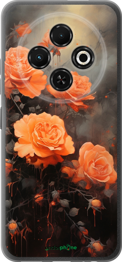 Силіконовий чехол Оранжеві троянди для Tecno Spark 30C - 5944u-3821 изображение 