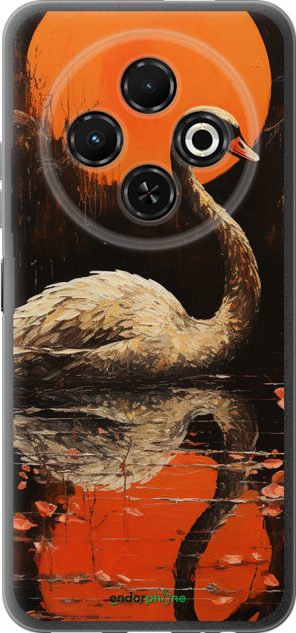 Силиконовый чехол Лебедь для Tecno Spark 30C - 5964u-3821 изображение 