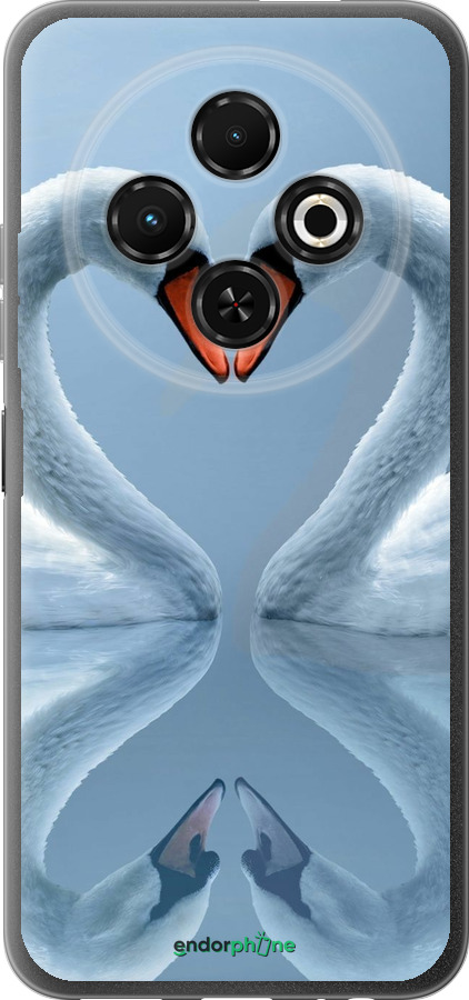 Силиконовый чехол Лебеди для Tecno Spark 30C - 6007u-3821 изображение 
