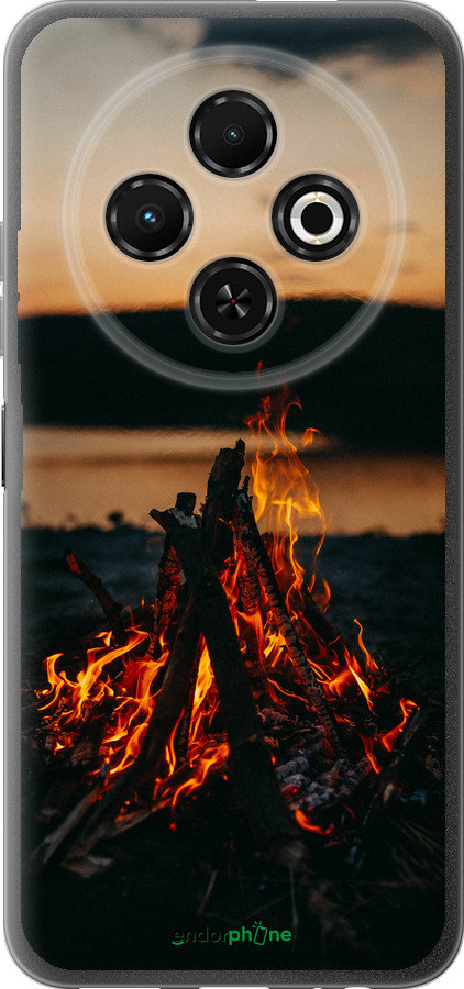 Силиконовый чехол Огонь для Tecno Spark 30C - 6021u-3821 изображение 