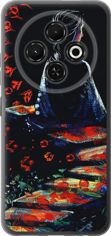 Силиконовый чехол Мечтательная девушка для Tecno Spark 30C - 6042u-3821 изображение 
