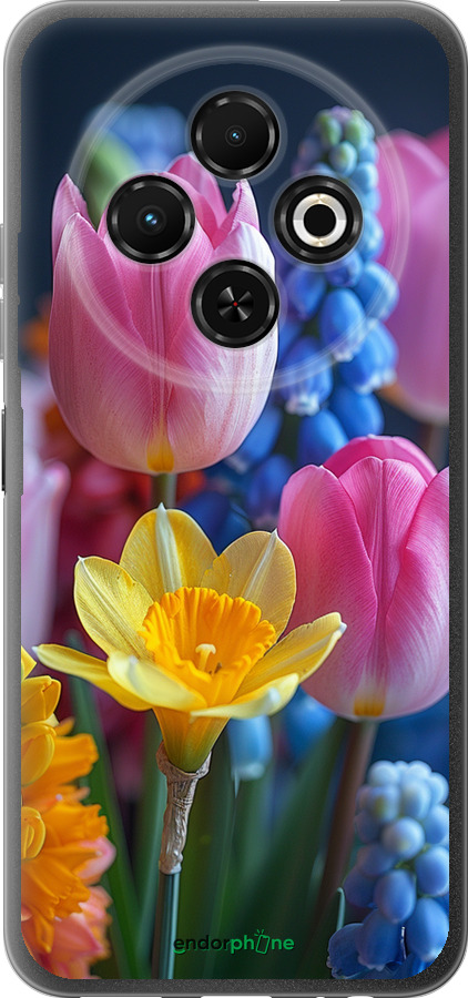 Силиконовый чехол Весенние цветы для Tecno Spark 30C - 6058u-3821 изображение 