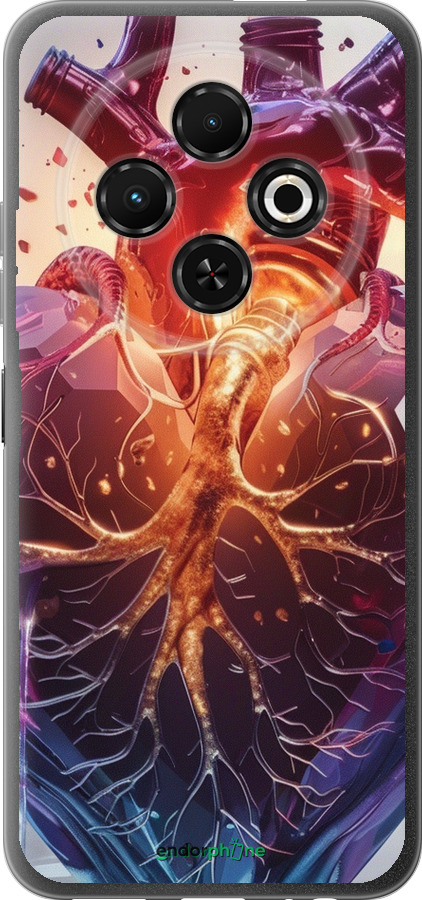 Силиконовый чехол Crystal Heart для Tecno Spark 30C - 6070u-3821 изображение 