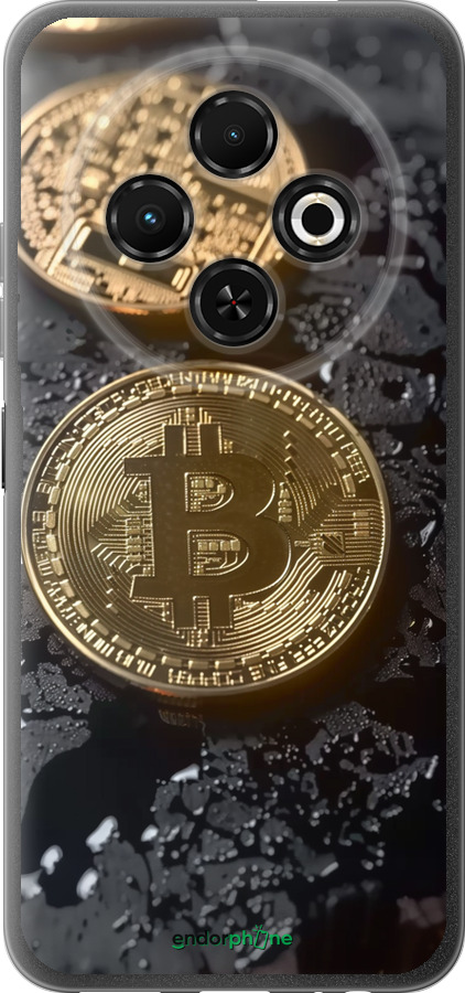 Силиконовый чехол Вулканический Bitcoin для Tecno Spark 30C - 6092u-3821 изображение 