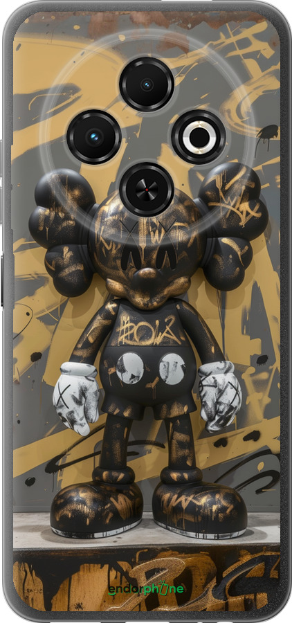 Силиконовый чехол Bronze kaws для Tecno Spark 30C - 6097u-3821 изображение 