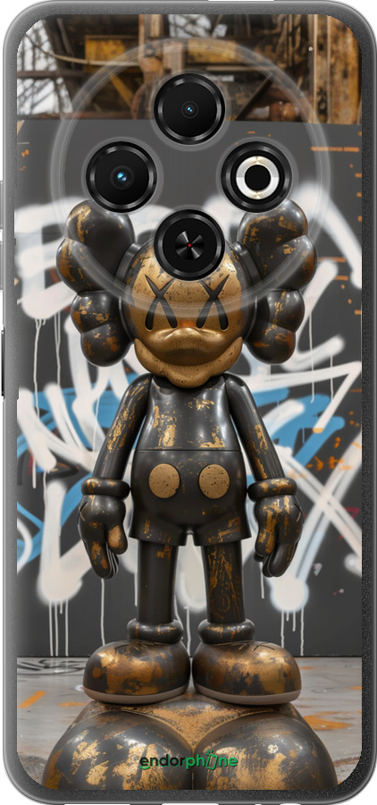 Силиконовый чехол Bronze kaws v3 для Tecno Spark 30C - 6099u-3821 изображение 