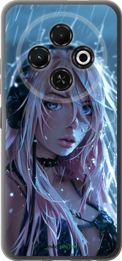 Силиконовый чехол Неоновый дождь для Tecno Spark 30C - 6119u-3821 изображение 