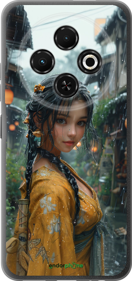 Силиконовый чехол Anime-girl для Tecno Spark 30C - 6133u-3821 изображение 