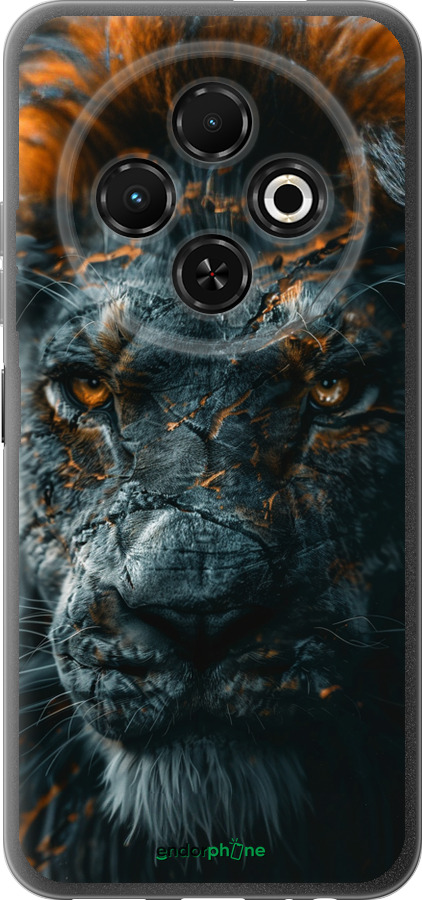 Силиконовый чехол Пламенный лев для Tecno Spark 30C - 6153u-3821 изображение 