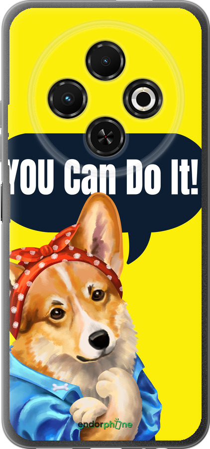 Силиконовый чехол чехол с корги You Can Do It для Tecno Spark 30C - 6184u-3821 изображение 