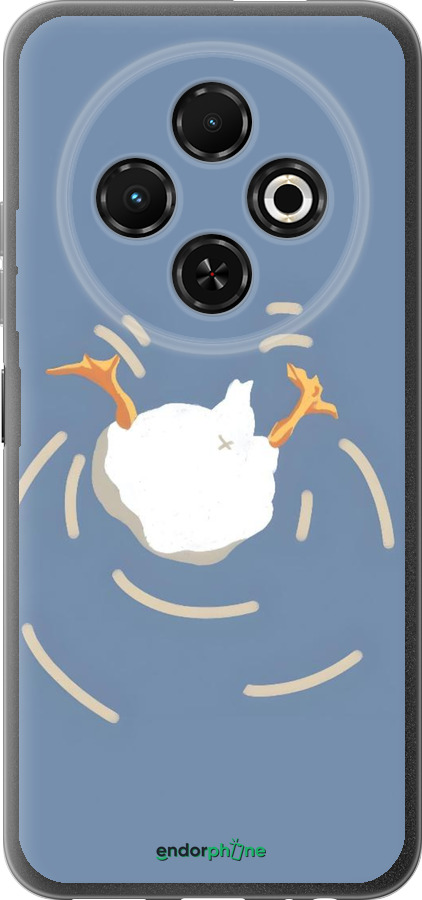 Силиконовый чехол Гусь ныряет для Tecno Spark 30C - 6275u-3821 изображение 