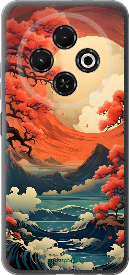 Силіконовий чехол Природа Японії для Tecno Spark 30C - 6327u-3821 изображение 