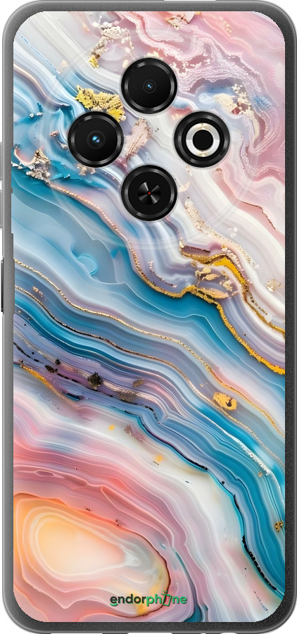Силиконовый чехол Мрамор красивый для Tecno Spark 30C - 6376u-3821 изображение 