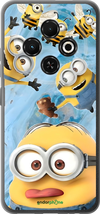 Силиконовый чехол Миньоны для Tecno Spark 30C - 6386u-3821 изображение 