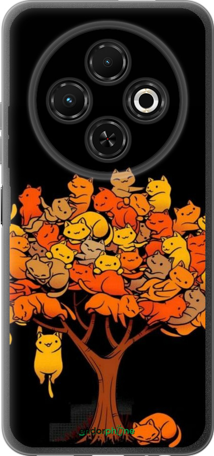 Силиконовый чехол Дерево и котики для Tecno Spark 30C - 6516u-3821 изображение 