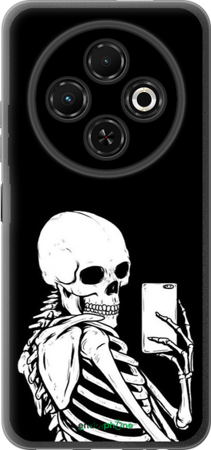 Силіконовий чехол Скелет робить Selfie для Tecno Spark 30C - 6535u-3821 изображение 