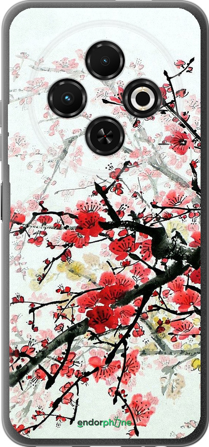 Силиконовый чехол Цветущий куст для Tecno Spark 30C - 831u-3821 изображение 