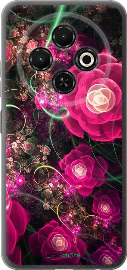 Силиконовый чехол Абстрактные цветы 3 для Tecno Spark 30C - 850u-3821 изображение 
