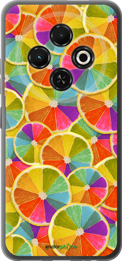 Силиконовый чехол Разноцветные дольки лимона для Tecno Spark 30C - 861u-3821 изображение 