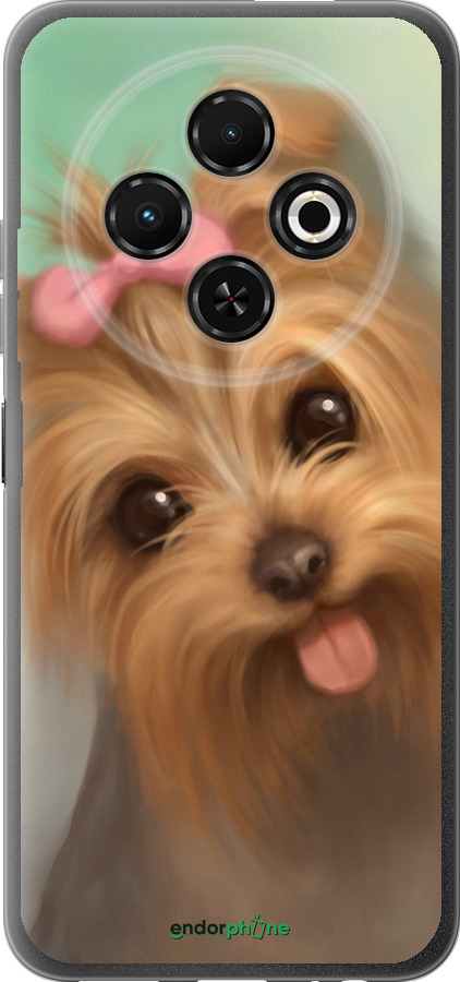 Силиконовый чехол Нарисованный йоркширский терьер для Tecno Spark 30C - 928u-3821 изображение 