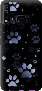 TPU чехол З синіми відбитками лап для Tecno Spark 4 KC2 - 6441b-2406 изображение 
