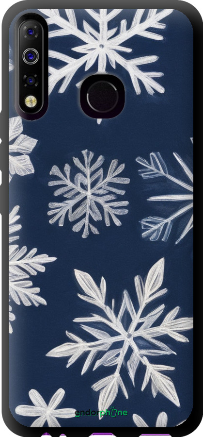 TPU чехол Сніжинки для Tecno Spark 4 KC2 - 5821b-2406 изображение 