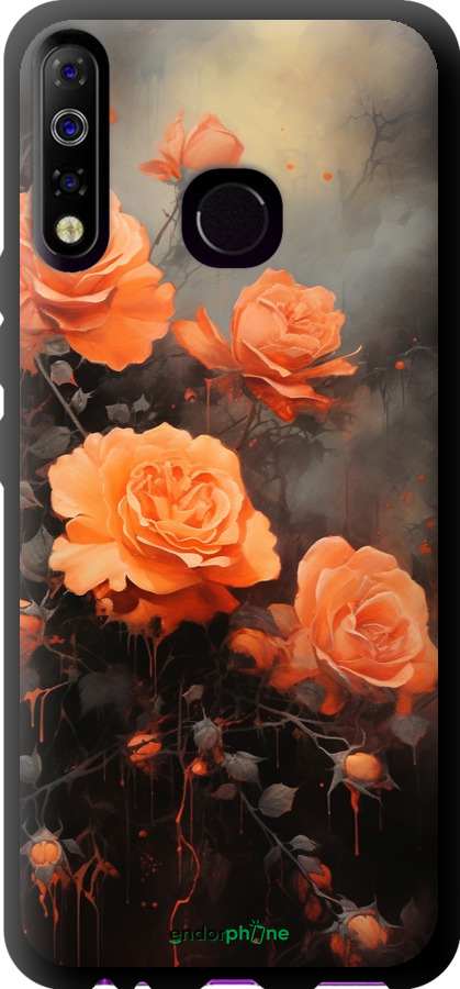 TPU чехол Оранжевые розы для Tecno Spark 4 KC2 - 5944b-2406 изображение 
