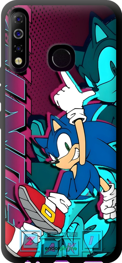 TPU чехол Соник для Tecno Spark 4 KC2 - 6284b-2406 изображение 