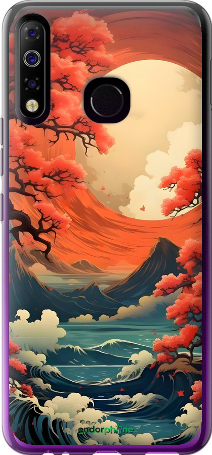 Силіконовий чехол Природа Японії для Tecno Spark 4 KC2 - 6327u-2406 изображение 
