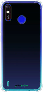 Силикон с усиленными углами чехол Градиент в тёмно - синем стиле для Tecno Spark 4 Lite - 6542sp-2425 изображение 