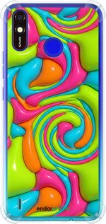 Силикон с усиленными углами чехол Y2K Jelly Dream для Tecno Spark 4 Lite - 6780sp-2425 изображение 