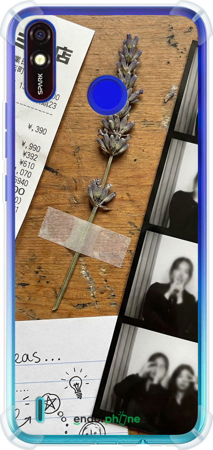 Силіконовий протиударний с посиленими кутами чехол Aesthetic Scrapbook Collage для Tecno Spark 4 Lite - 6773sp-2425 изображение 