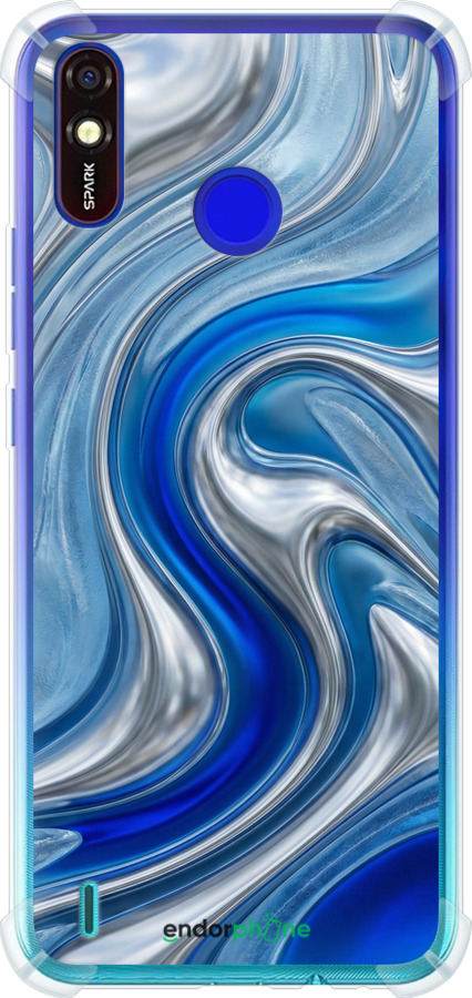 Силіконовий протиударний с посиленими кутами чехол Liquid Chrome для Tecno Spark 4 Lite - 6781sp-2425 изображение 