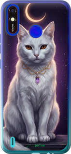 Силіконовий чехол Mystic White Cat Gothic Dark Purple Gold для Tecno Spark 4 Lite - 6805u-2425 изображение 