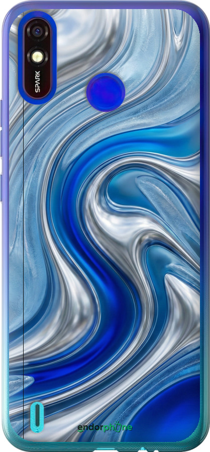 Силиконовый чехол Liquid Chrome для Tecno Spark 4 Lite - 6781u-2425 изображение 