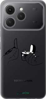 Силиконовый чехол Предложение для Tecno Spark 40 4G - 4898u-4116 изображение 