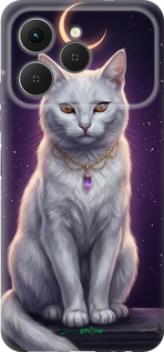 Силиконовый чехол Mystic White Cat Gothic Dark Purple Gold для Tecno Spark 40 4G - 6805u-4116 изображение 