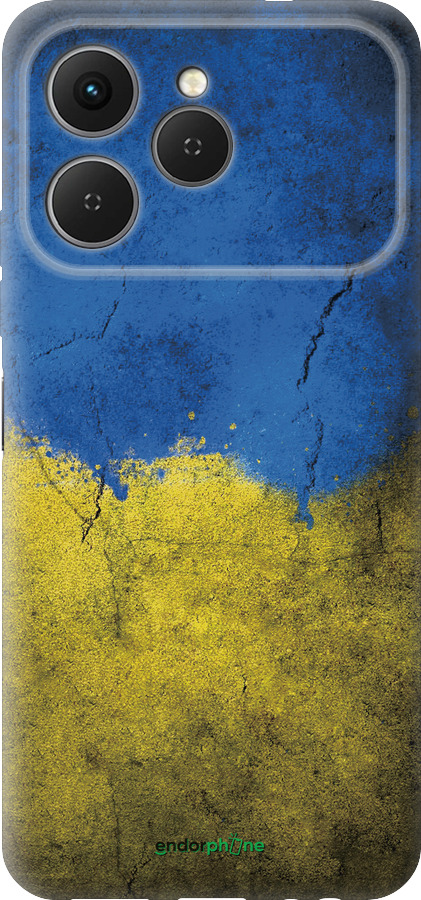 Силиконовый чехол Флаг Украины 2 для Tecno Spark 40 4G - 401u-4116 изображение 
